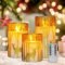 LED Kerzen Mit Timerfunktion, 3 Stück Weihnachtendeko Mit Fernbedienung, Flammenlose Weihnachten Elch Kerzen Dimmbar, Batteriebetriebene Für Weihnachtendeko (A)