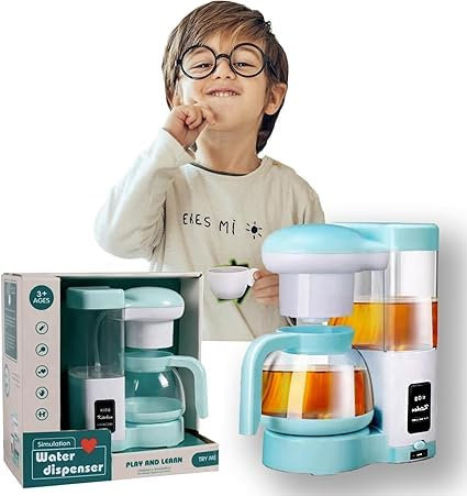 Sobebear Coffee Maker Toy with Sound & Light, Interactive Preschool Educational Pretend Play Kitchen Set for Kids 3+ Years