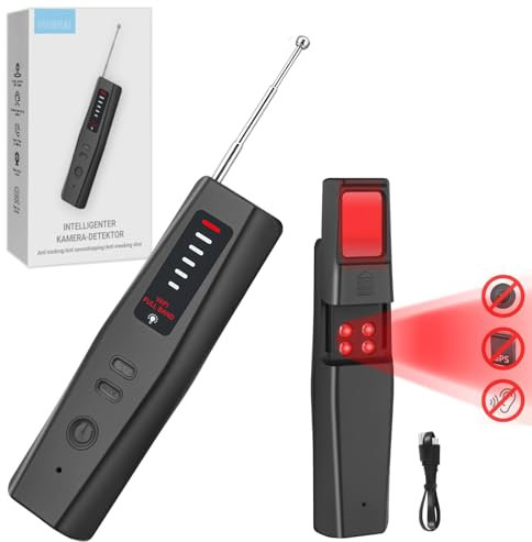 Versteckte Kamera Detektor, Hidden Camera Detector, Anti Spy Anti Aufnahme Detektoren für GPS Locator Tracker Abhörgeräte Funkkameras für Hotel Heim Büro Reisen für Sie Ihre Privatsphäre