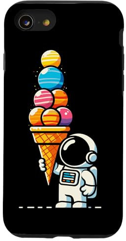 Cute Astronaut Holding Planet Ice Cream Space Lover Spaceman Case for iPhone SE (2020) / 7 / 8