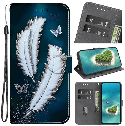 Ucikov Case for Apple iPhone 13 Mini, Leather Flip Case with Animal or Flower or Butterfly Design Shockproof Purse for Apple iPhone 13 Mini, Colourful -2