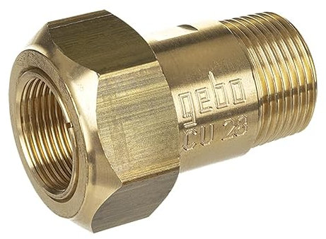 Gebo Klemmverbinder 15 mm mit 1/2 Außengewinde DVGW - Klemmverbinder aus Messing für die Reparatur von Kupferrohren - Verbindungsstück für Wasserleitungen, sicher für Trinkwasser