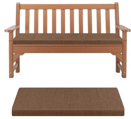 Kimgull Bankauflage Sitzkissen Bank Auflage Ersatzpolster Schwamm Bankkissen Mit Reißverschluss Abnehmbarem Schlippabsicher Stuhlkissen Für Schaukeln Fensterbank (150X45X8CM Braun)