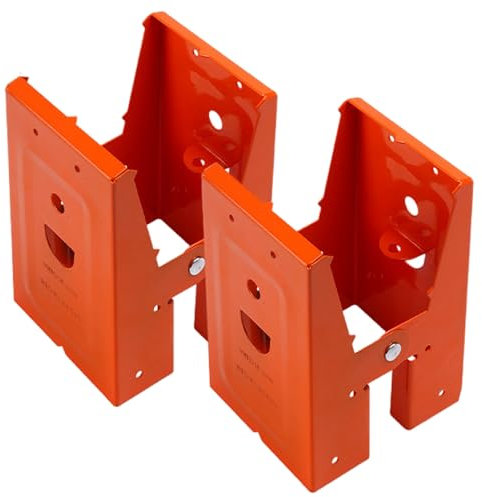 2PCS Sawhorse Brackets Heavy Duty Steel Saw Horses Brackets with Teeth Visible Hollow-Out Saw Horses Support Stand Easy to Use DIY Carpentry Furniture Reinforcement Clamp
