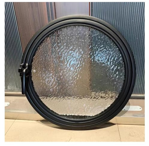 Ventanas Batientes Ventana Redonda Giratoria De 360°, Ventana Abatible Empotrada, Ventana Para Cobertizo, Ventana De Ventilación Para Sala De Estar, Baño Y Decoración Del Hogar(Tempered Glass,40cm/15.