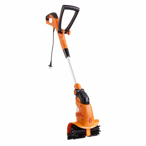 Profi-Partner Elektrischer Bodenreiniger mit Wechselbürsten | Für Hartböden & Fugen | Inkl. Nylon- & Stahldrahtbürste | Teleskopstiel, verstellbar | 230V | Für Fliesen, Laminat & mehr