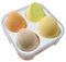 Beauty Blender Lot de 4 éponges à fond de teint humides et sèches pour fond de teint liquide, poudre et crème, étui de rangement, application de maquillage impeccable (jaune)