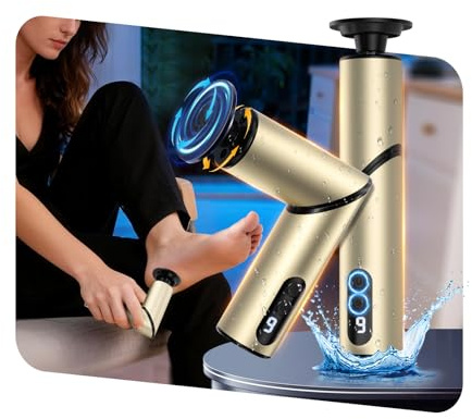 GZCHENHAO 9.0 Upgrade 5-IN-1 Hornhautentferner Elektrisch【Entfernt 99.92% Hornhaut in 3 Min】Elektrischer Hornhautentferner Füße Sensortechnik,für Tote Harte Rissige Haut (Gold)