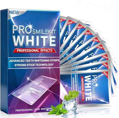 28 PCS Bandes De Blanchiment Des Dents, Kit Blanchiment Dentaire, Blanchisseur De Dents Instantané, Confortable À Porter, Éliminent Taches Café, Vin, Tabac, Pour Les Dents Plus Blanches