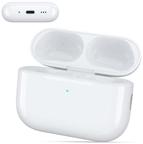 Meliif Wireless Charging Case for Air Pods Pro 3 Generation USB C Port，Replacement Cases Compatible with Air Pods Pro 3, Qi-Certified with Bluetooth Pairing Sync Button,No Earbuds, White.