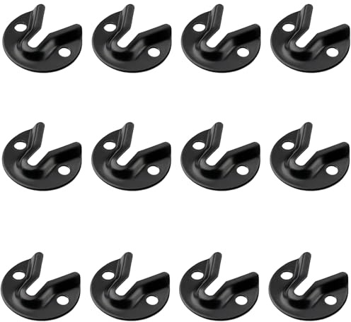 Keyhole Hanger, Black Heavy Duty Stainless Frame Hanging, 12 Pcs