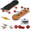 Mini-Griffbrett, Professionelle Finger Skateboard Ahorn Holz DIY Montage Skateboarding Spielzeug Sport Spiele Kinder (Rot)