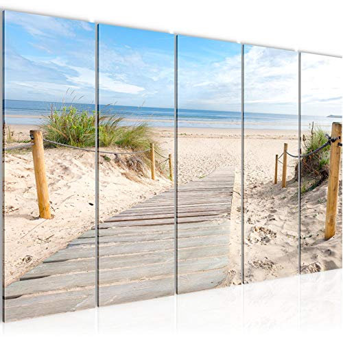 Runa Art Peinture Plage Mer Impression sur Toile intissee Decoration Murale Salon Chambre 607356b