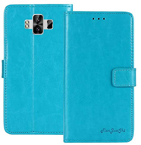 TienJueShi Blau Premium Retro Business Flip Book Stand Brieftasche Leder Tasche Schütz Hülle Handy Telefon Case Für VKworld S8 5.99 inch Abdeckung Wallet Cover Etui