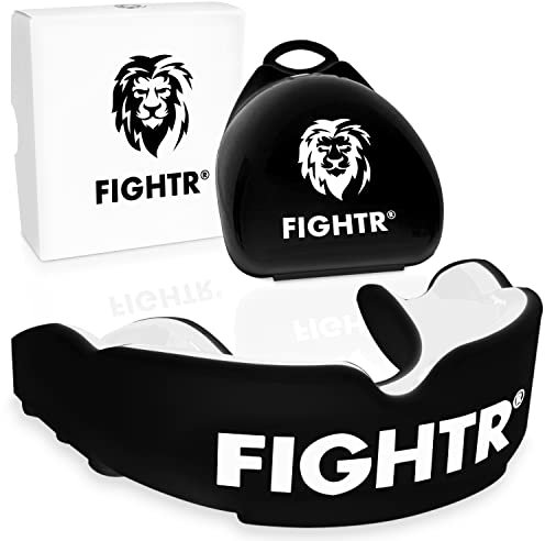 FIGHTR® Premium Mundschutz - ideale Atmung & leicht Anpassbar | Sport Zahnschutz für Boxen, MMA, Muay Thai, Hockey & Kampfsport | inkl. Hygiene Box