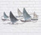 linoows Wanddeko Segelschiffe, Wandbild Segelboote, farbiger Wandhänger aus Metall