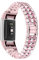 GIMart Bling Armband kompatibel für Fitbit Charge 2, Damen und Herren, Edelstahl, Strass, Ersatz-Armband für Charge 2, Metallarmband, Armband für Fitbit Charge 2 HR Fitness Tracker (Rosa)