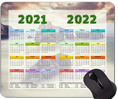 Buntes Jahr 2021-2022 Kalender-Maus-Pad, Seestück mit Felsen in Ozean-Mauspads