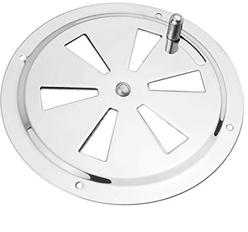 Pangocho JINchao-air vent, Round Air Louver Vent, Side Knob Opening Grille Cover, Marine Boat RV 316, Stainless Steel Ventilation Louvered Vent, Replacement parts (Color : A)