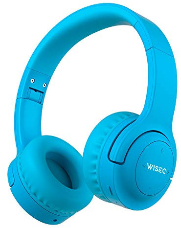 WISEQ Hero | Kopfhörer für Kinder | Bluetooth Kinderkopfhörer | 20 Stunden Akku | Lautstärkeregelung bis 93dB | Nachhaltig | Flexibel | Kabellose Kopfhörer für Ihr Kind (Hero Blue)