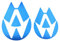 Autoaufkleber Set für Kfz Emblem Logo Cover Selbstklebend Folie Passgenau für Front und Heck Fahrzeug Tuning Aufkleber K093 (Carbon Blau)