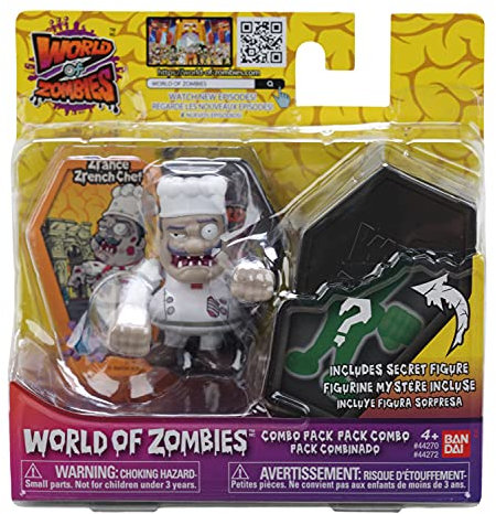World of Zombies - Pack de Dos Figuras Zrench Chef y Figura Sorpresa (Bandai 44272)