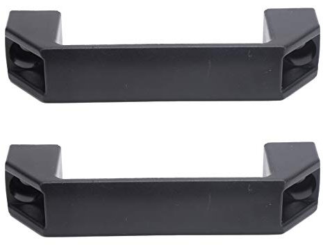 2Pcs Poignée de traction en forme de U, poignées de porte de placard noires de style industriel, poignée d'équipement industriel pour boîtes de distribution, armoires de commutation, armoires(120mm)