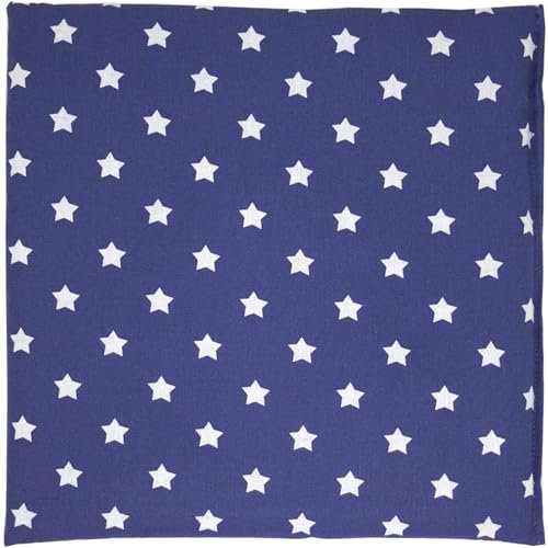 Kirschkernkissen 24x24cm Sterne-blau - Wärmekissen und Kältekompresse. Kirschkernsäckchen als Wärmekissen & Kältekompresse