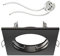 ledscom.de Deckeneinbaurahmen RIR Einbaurahmen schwarz matt eckig (LED/Halogen/MR16/50mm) inkl. GU5.3 Fassung