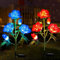 Mocoli Solarleuchten Garten Deko, 2 Stück Wasserdicht Solarlampen für Außen Garten, Blume Solar Lampen mit LED Rose Lichter, LED Solar Gartenleuchte für Außen Garten Rasen