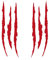 Gesar 2 Adesivo per Auto Graffi Artigli - 2 Pezzi Adesivi per Auto a Forma di Graffi - Mostro - Graffio - Facile da Applicare - Decalcomania Auto - Adesivi Auto (Rosso)