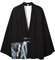 Camicia da uomo leggera giapponese Harajuku aperta sul davanti camicie estive top, 13 nero