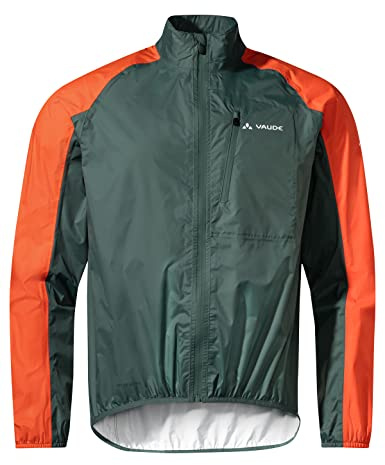 VAUDE Men's Drop Jacket III |Leichte Regenjacke - Ultraleicht & Wasserabweisend | Ceplex active Technologie | Klein verpackbar | Umweltfreundlich, Passform: Slim fit, dusty forest, M