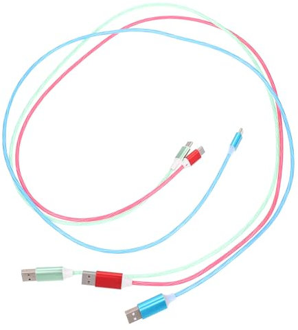 UKCOCO Charger Cable Usb Cables LED Charging Cable 3Pcs LED TypeC Flowing TypeC Chargers TypeC Charging Cords Type Charging string Chargers Cables Flowing C USB Cable C Usb Cable Usb Cables