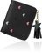 FuninCrea Porte Monnaie Femme avec Pendentif Étoile, Portefeuille pour Femme Porte-Cartes en Cuir PU, Petit Portefeuille Femme Porte-Cartes de Crédit, Porte Feuilles pour Femme (Noir)