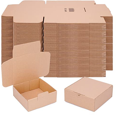verpacking Faltschachteln 150 x 150 x 60 mm Braun (Außenmaß 155 x 155 x 65 mm) WP 20 Versandkarton DHL Karton Hermes DPD GLS Verpackung (500 Stück)