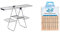 SONGMICS 2-Level Clothes Airer, Stainless Steel Drying Rack, Laundry Rack with Height-Adjustable Wings & Elliott Hardwood Clothes Pegs with Metal Coil Spring for Firm Grip