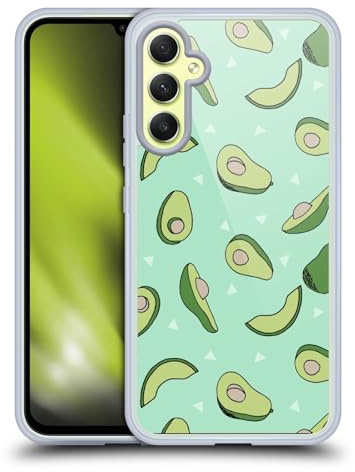 Head Case Designs Offizielle Andrea Lauren Design Avocado Essen Muster Gel Handyhülle Hülle [Militärischer Schutzgrad] Kompatibel mit Samsung Galaxy A34 5G
