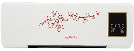 Tonysa Climatiseur Mural, Mini Machine de Chauffage électrique avec Télécommande, Ventilateur à Rideau d'air pour Chambre Plus Froide, Salle de Bain, Salon