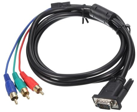 sourcing map Cavo adattatore da VGA a RCA, 1,5 m, cavo adattatore 3RCA a VGA per computer TV
