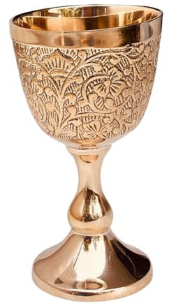 ALADEAN Verre à calice vintage | 1 tasse à vin royal du roi Arthur – Cadeau médiéval de la Renaissance pour communion, Noël et anniversaire de mariage (gobelet de prince)