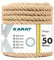 KARAT - Corde en Jute Torsadée - 100% Naturelle et Extra Solide - Idéale pour l'escalade, Le Sport, la Décoration de Jardin et Les Travaux Manuels - Diamètre 20mm, 15 Mètres