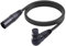 Hasaller 3 Pin XLR Mic Extension Cable Male to Female 0.3/1/1.8M 90 Degree Right Angle Microphone Audio Extension Cable For Speaker Studio(1M)