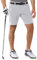 Outdoor Ventures Men's Golf Shorts 9'' UPF 50+ Bermuda Shorts 4-Way Stretch Lightweight Quick-Drying Shorts with 3 Tee-Holders and 4 Pockets for Golfing Silver Grey 36