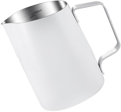 MAGICLULU Taza De Acero Inoxidable Para Espumar Leche Jarra De Café Para Arte Latte Diseño Minimalista Uso Versátil Para Bebidas Mango Ergonómico y Pico Puntiagudo