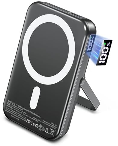 Gxorul Power Bank, Portable Charger Compatible with Magsafe Battery Pack, 20000mAh Power Bank Fast Charging 22.5 W with USB-C Input & Output and LED Display for iPhone 15/14/13/12 Series