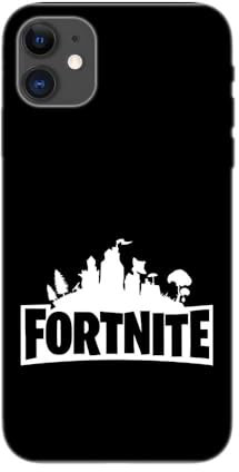 Schutzhülle transparent Design für Apple iPhone, bedruckt in Frankreich, Videospiele, Fortnite Logo (iPhone 11)