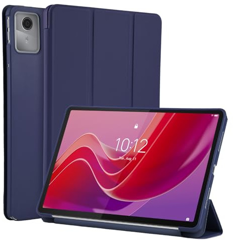 WD&CD Hülle kompatibel mit Lenovo Tab M11 11 Zoll, Ultra Dünn Case mit Standfunktion Auto Sleep Wake Up Funktion, Blau