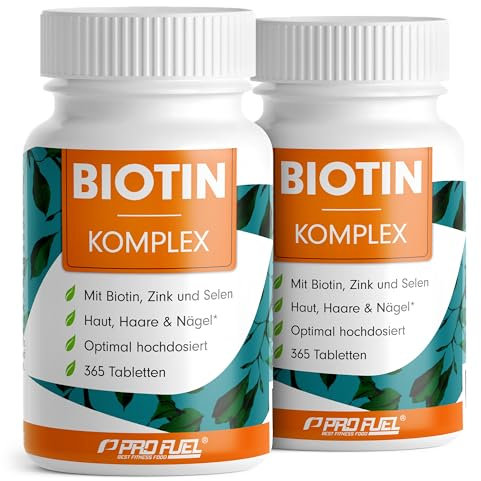 Biotin hochdosiert 10.000 mcg - 730 Tabletten - hochwertiger 3-in-1 Komplex: Biotin, Zink (10 mg) und Selen (55 µg) - mit Zink-Bisglycinat und 3 Selen-Formen - laborgeprüft mit Zertifikat - 2x365 Tabs