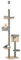 COSTWAY 7 Tier Tall Cat Tower, Adjustable Height 255-280cm, Cat Condo, Scratching Posts, Cattail Basket Bed, Hammock, Climbing Activity Center for Indoor Cats